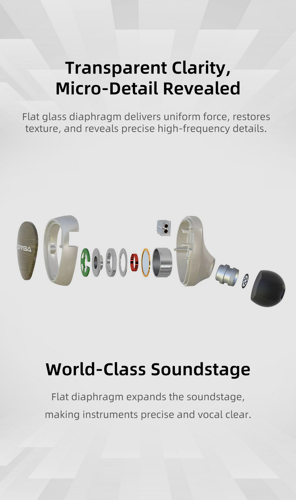 Sivga QueUTG หูฟัง IEMs ไดรเวอร์ Dynamic ไดอะแฟรมกระจกแบน ปลั๊กหูฟังถอดเปลี่ยนได้ ประกันศูนย์ไทย