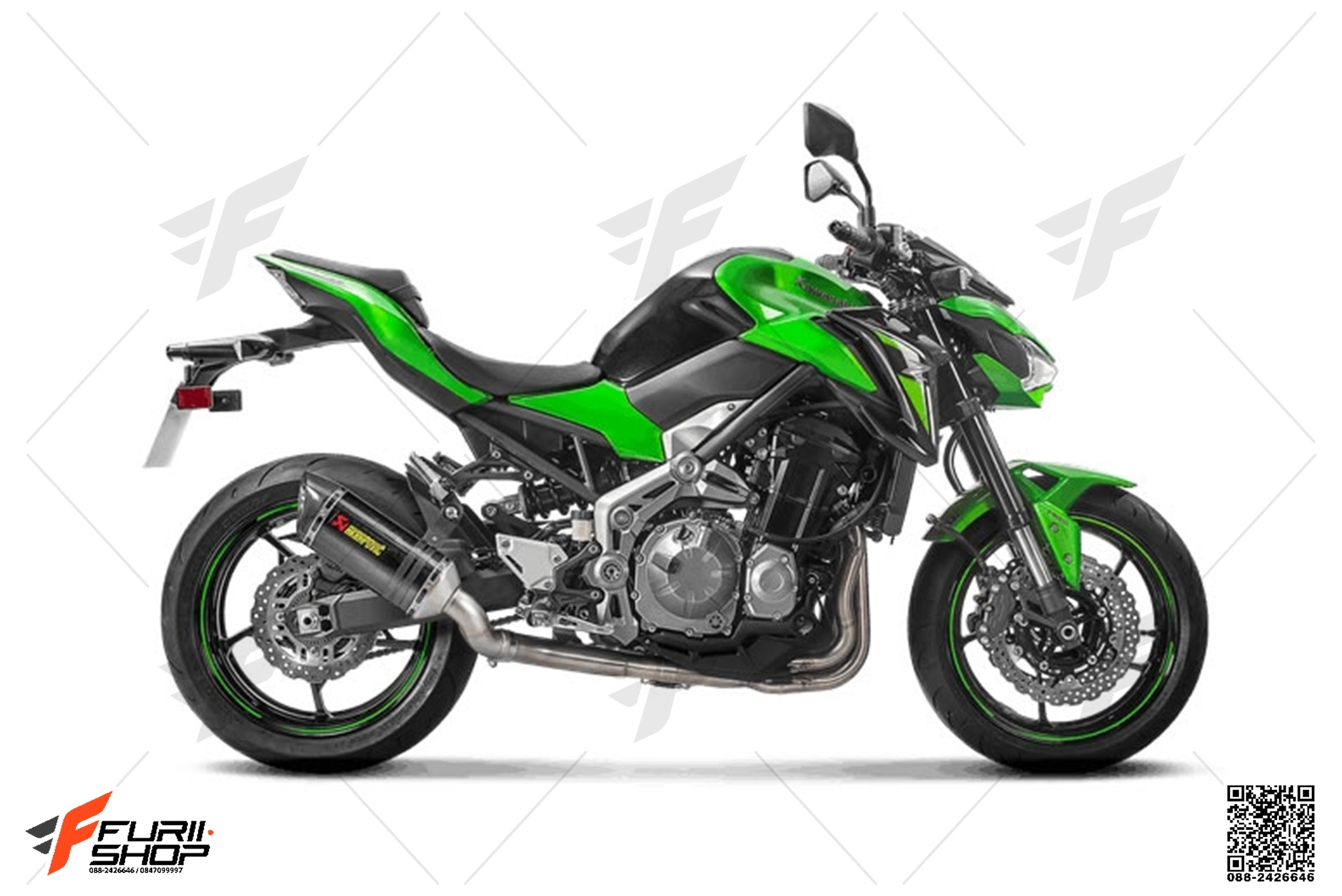 ท่อมอเตอร์ไซค์ AKRAPOVIC SLIP ON CABON FOR KAWASAKI Z900 ท่อแต่ง ท่อสูตร ท่อบิ๊กไบค์ ท่อBigbike ท่อไอเสีย เอ็กพอร์ต
