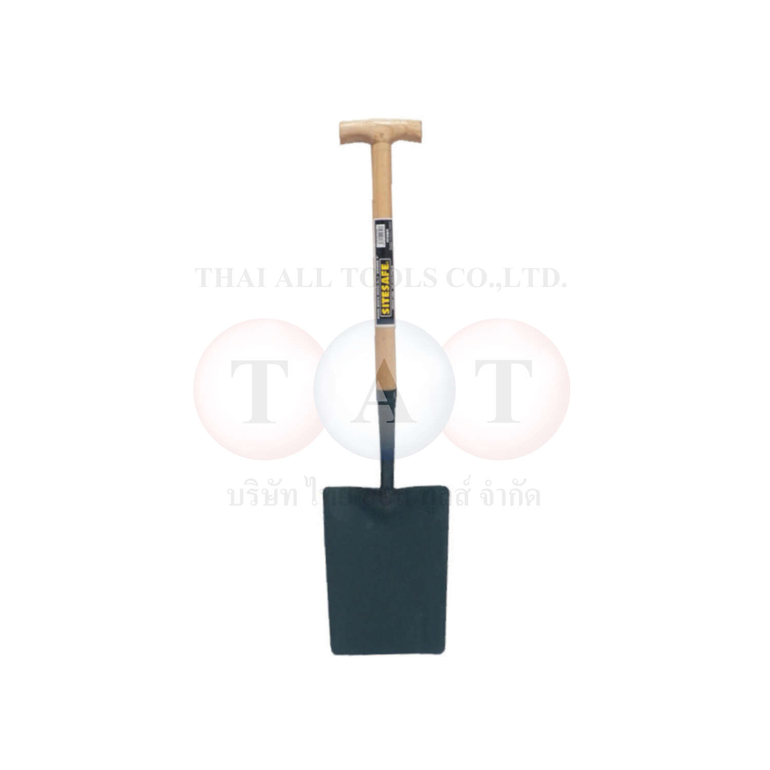 Sitesafe.SOLID SOCKET WOODEN T TAPER SHOVEL