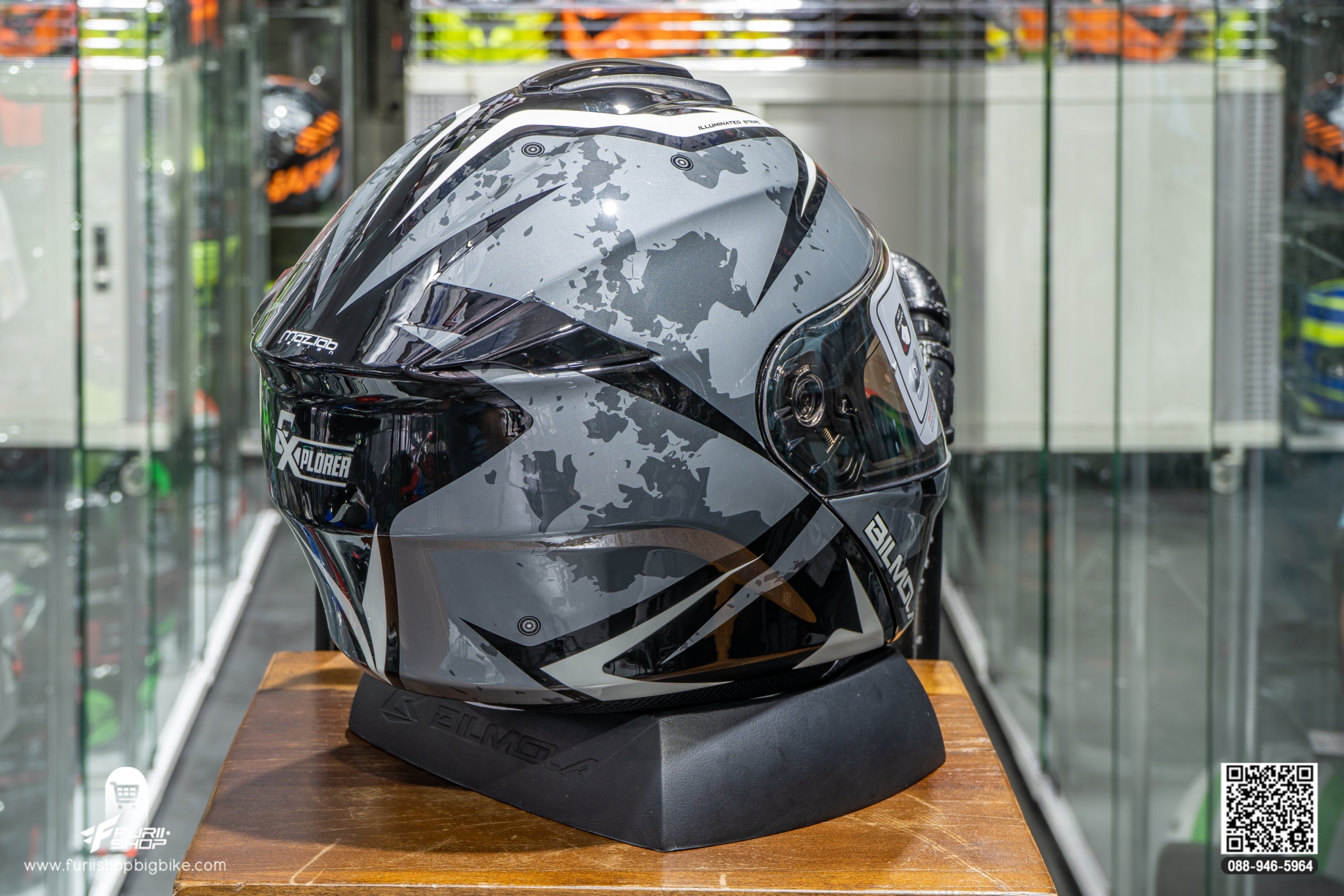 หมวกกันน็อค BILMOLA EXPLORER EVO BLACK (GLOSSY)