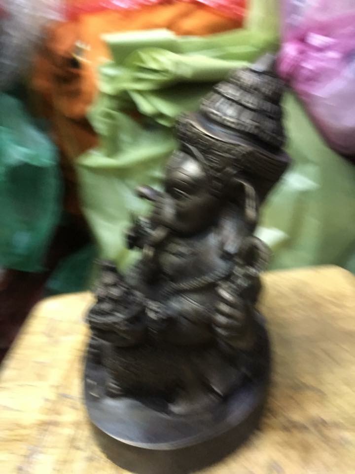 พระพิฆเนศ ทองเหลือง ปางนั่งบรมครู