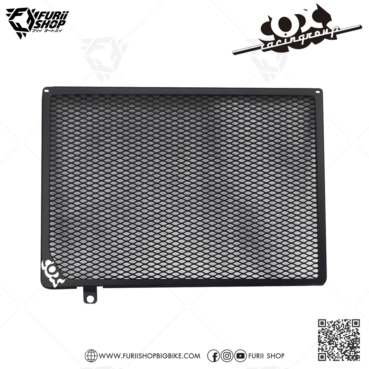 การ์ดหม้อน้ำ Cox Racing Radiator Guard (Black) : for Suzuki Vstorm 650 2012-2016