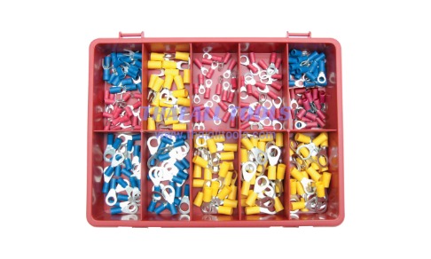 ชุดหางปลาแฉกหุ้ม, กลมหุ้ม TERMINALS/RINGS/FORKS RED/BLUE/YELLOW KIT 300-PCE KENNEDY