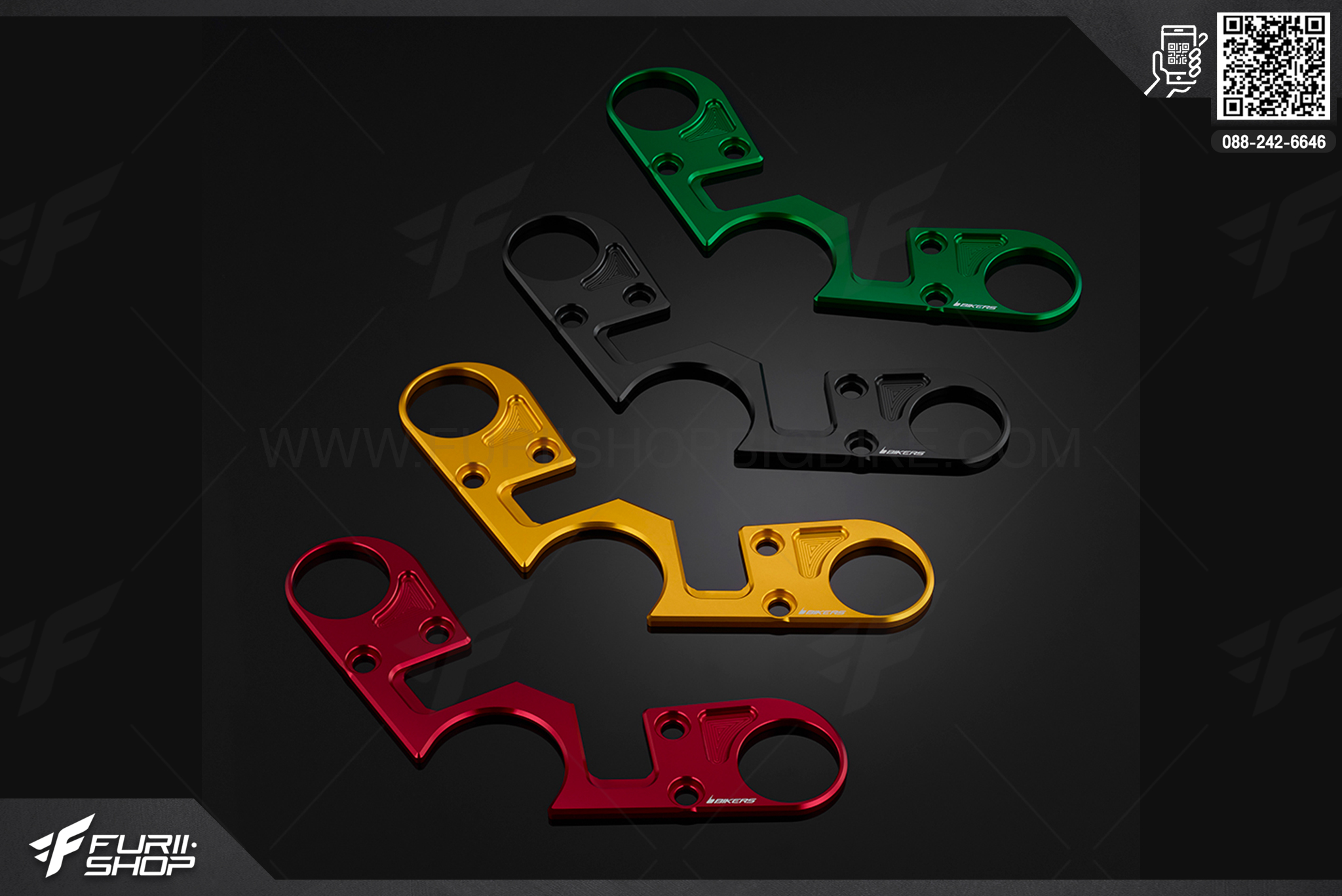 แผงค Holder Fork Upper Plate Bikers Kawasaki Ninja300 ABS