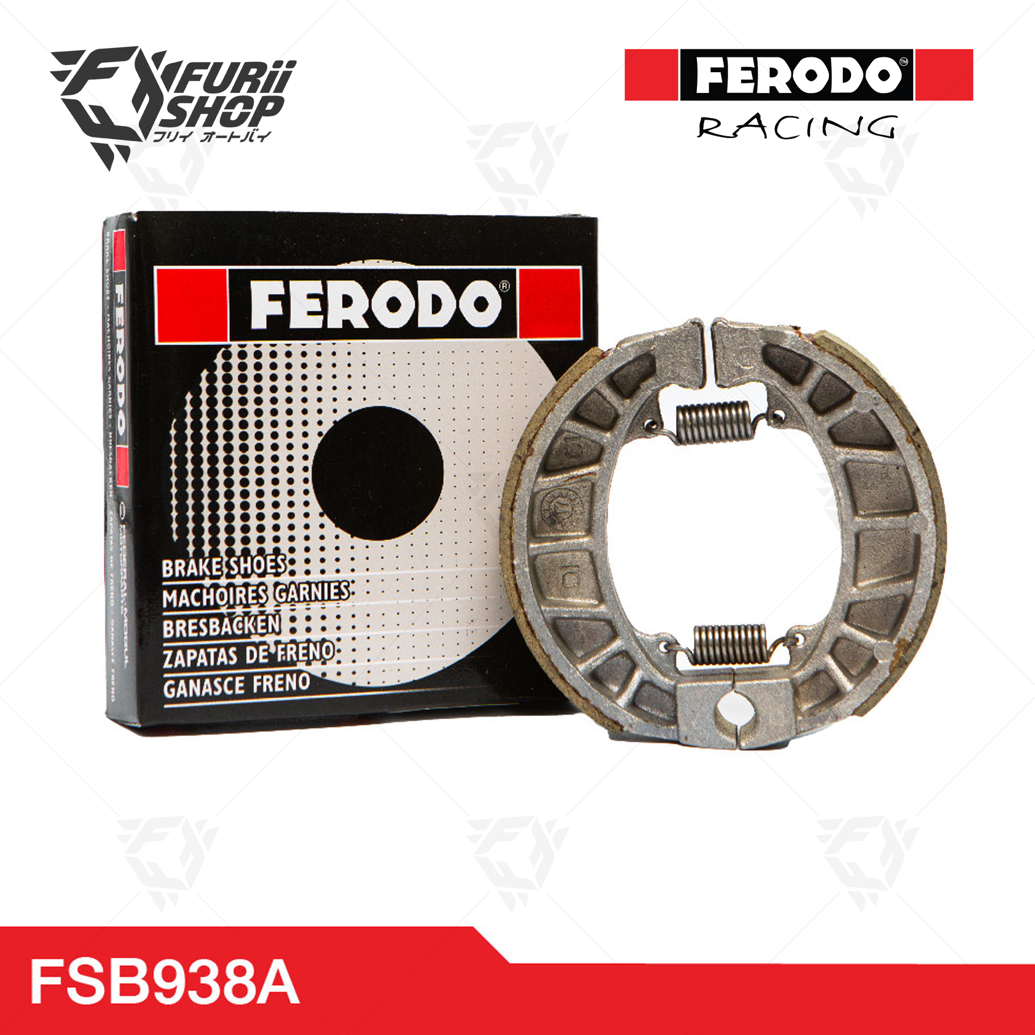 ผ้าเบรกหลัง FERODO RACING : For VESPA (FSB938A)