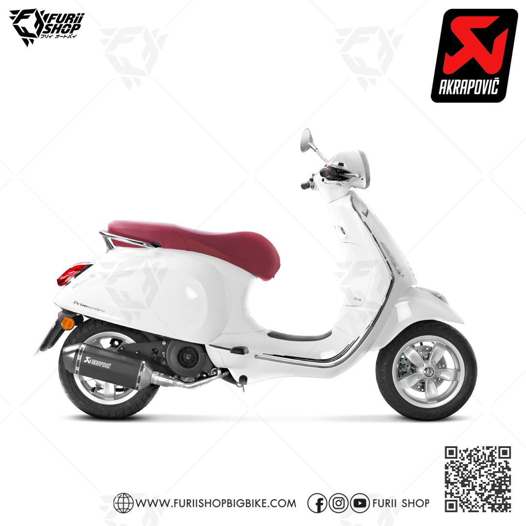 ท่อแต่ง Akrapovic Black : for Vespa LX150 3V 2016-2021