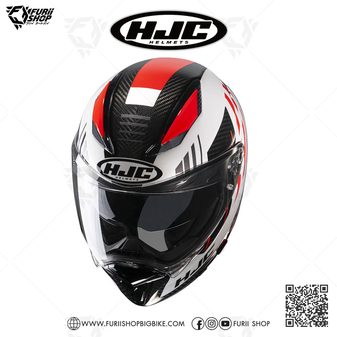 หมวกกันน็อคเต็มใบ(มีแว่นกันแดด) HJC F70 : CARBON KESTA MC1