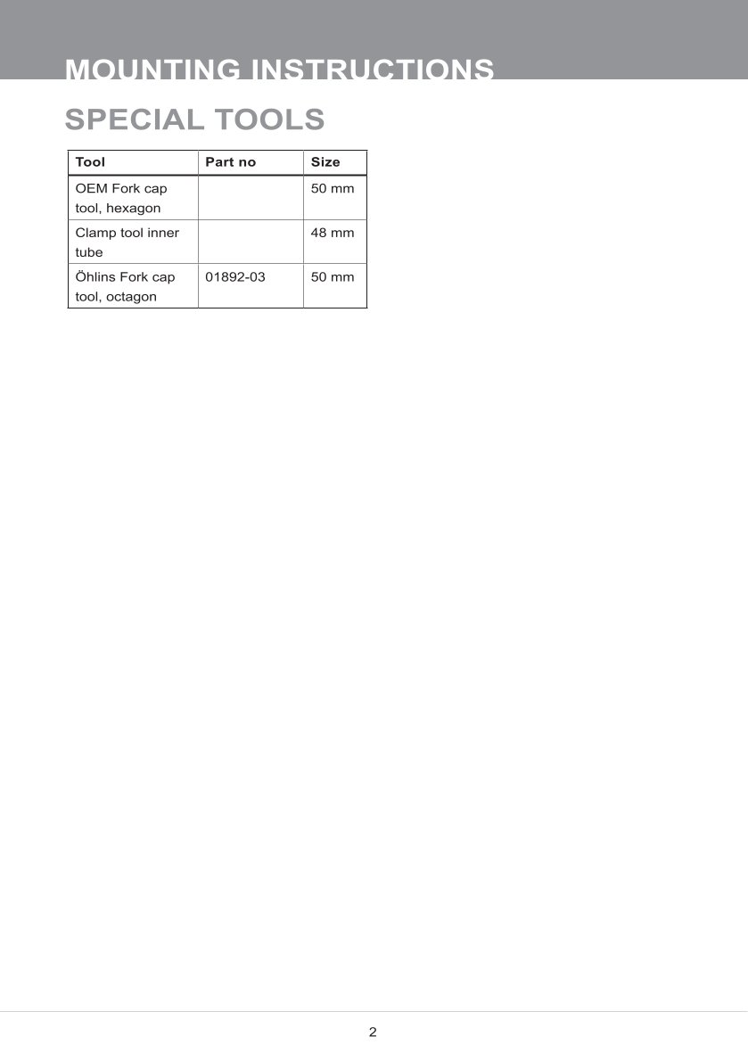สปริงโช้คหน้า Ohlins FCX1201 For Husqvarna FC 250/350/450 2017-2020