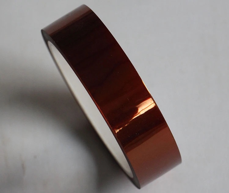 เทปทนความร้อนสูง Kapton Tape T0.050mm. สำหรับงานปิดบังพื้นที่การใช้งานที่มีอุณหภูมิสูงมาก หรือ งานบัดกรี