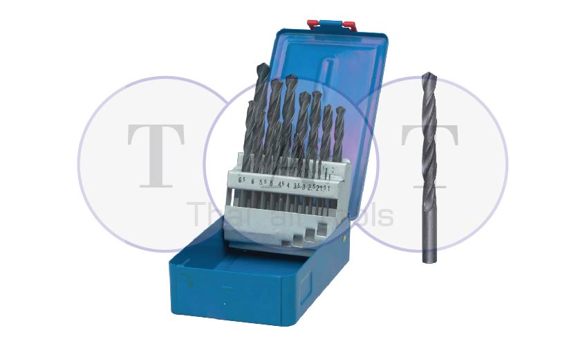 ชุดดอกสว่านเจาะเหล็ก 19 ชิ้น 1-10mmx0.5mm HSS S/S R-FDRILL SET SENATOR
