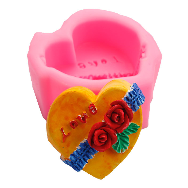 แม่พิพม์ซิลิโคน พิพม์วุ้นหัวใจกุหลาบ