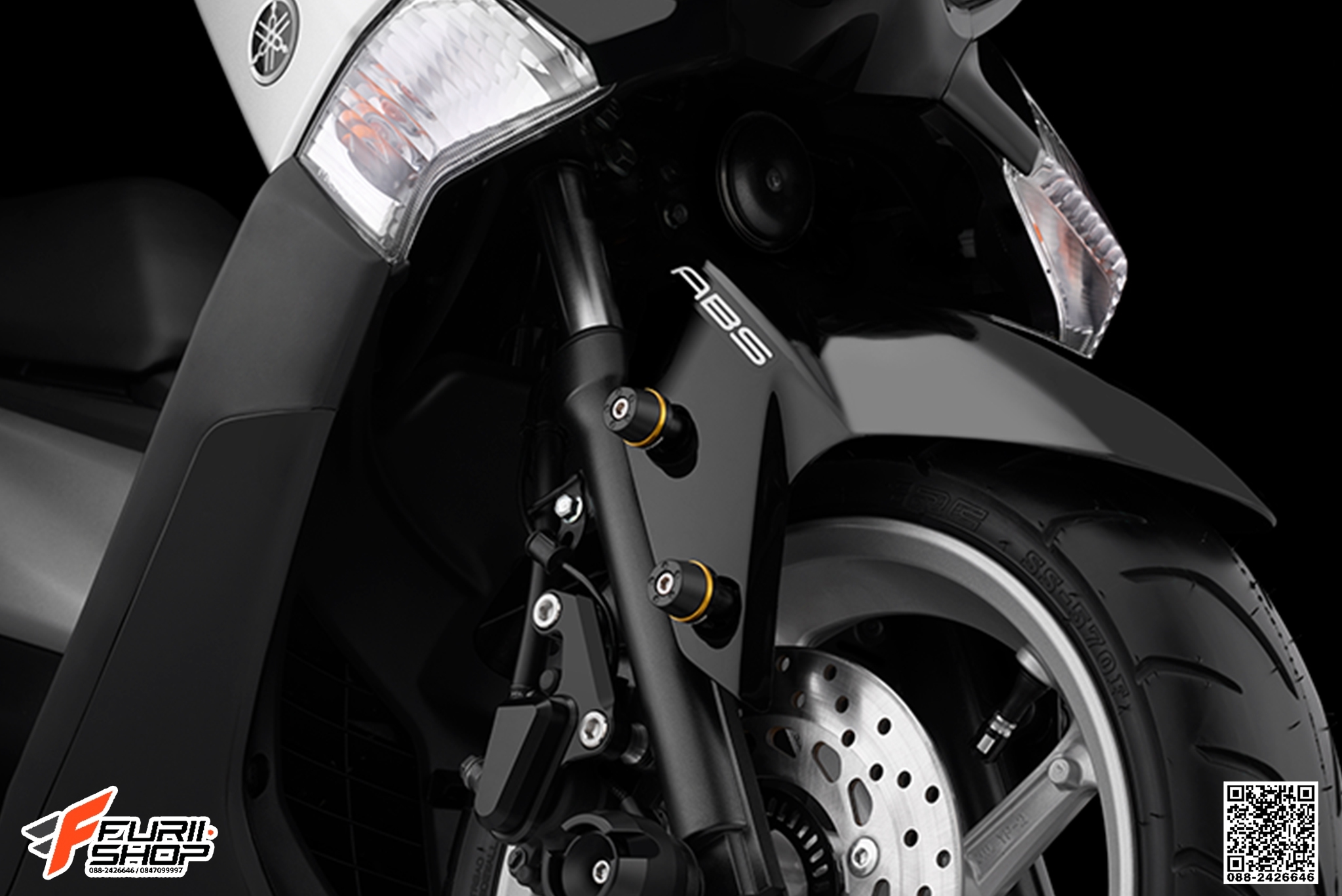 ชุดกันล้มบังโคลนหน้า BIKERS สีทอง FOR YAMAHA NMAX155