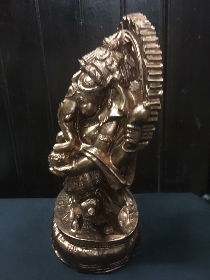 พระพิฆเนศ องค์ทองแดง นั่งหนู ประทานพร