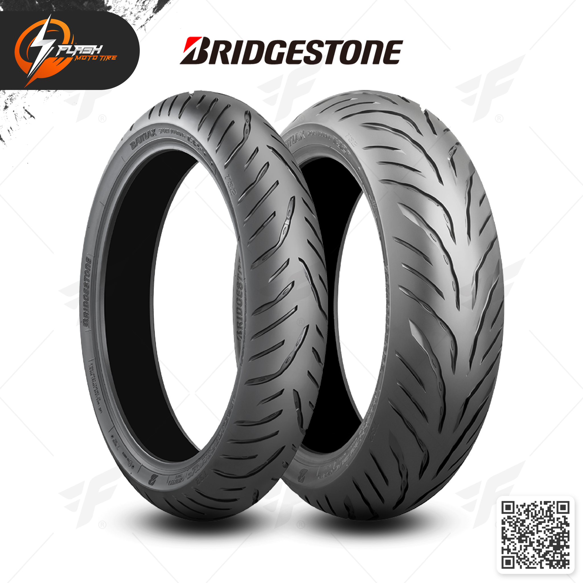 ยางมอเตอร์ไซค์ Bridgestone Battlax T32 : F 120/70ZR17 + R 180/55ZR17