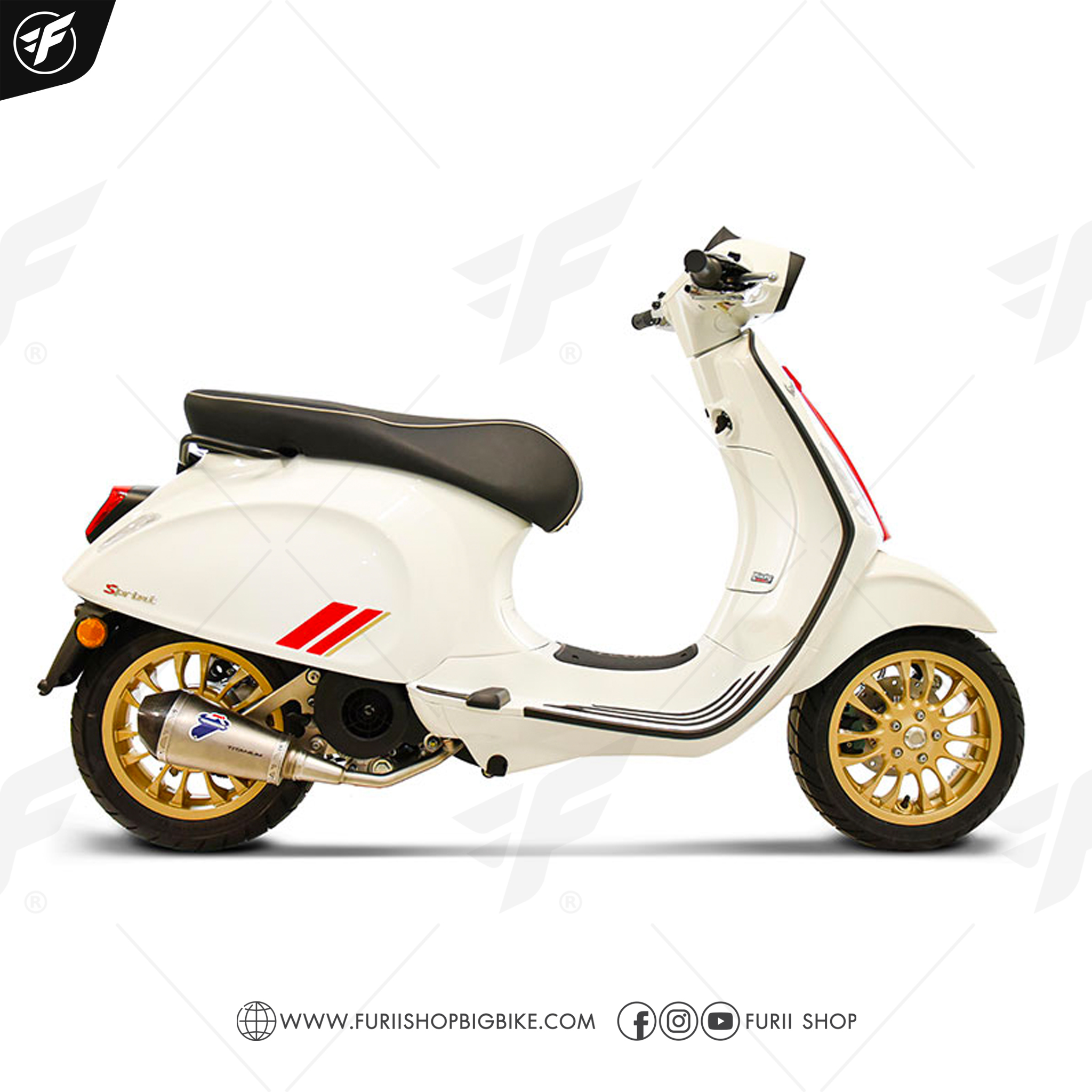 ท่อ Termignoni Steel (SO01) for Vespa LX125/150 3V2016-2021, Primavera-Sprint 150