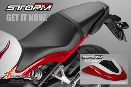 ครอบเบาะ STORM Rider(สตรอมไรเดอร์) สีขาวแดง FOR HONDA B650F/CBR650F