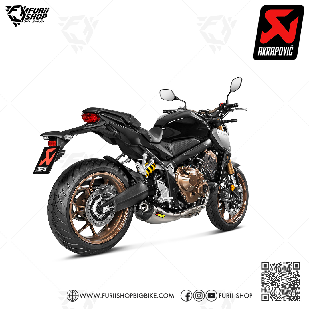 ท่อแต่ง Akrapovic 4-2-1 1 รู Carbon-Titanium Logo Aluminium Limited : for Honda CBR650R/CB650R 2019-2022