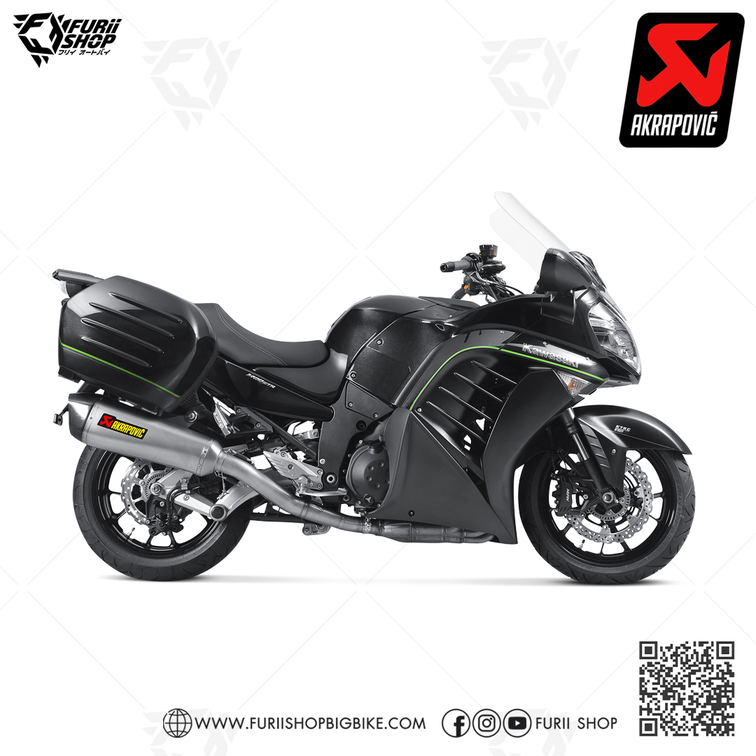 ท่อไอเสียมอเตอร์ไซค์ AKRAPOVIC TITANIUM SLIP-ON FOR KAWASAKI GTR1400