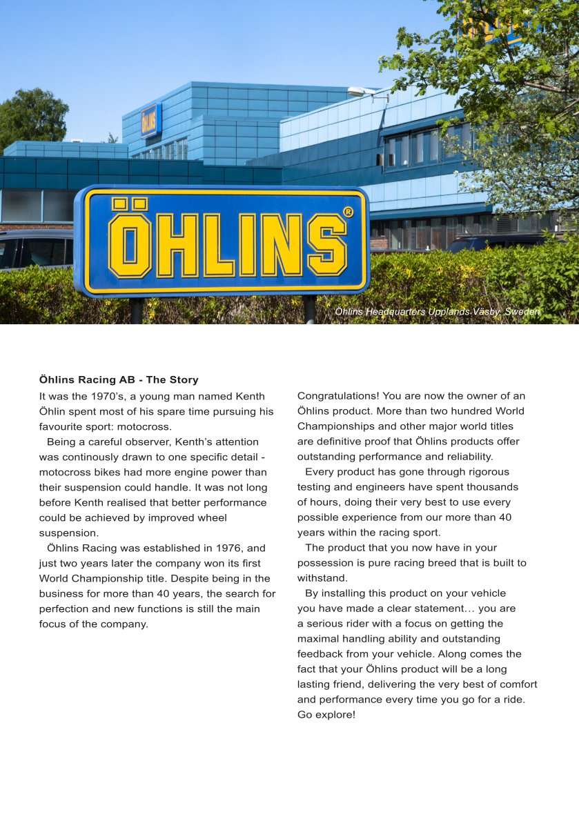 โช้คหน้า OHLINS FGR252 FOR Yamaha YZF R6 2017-2024