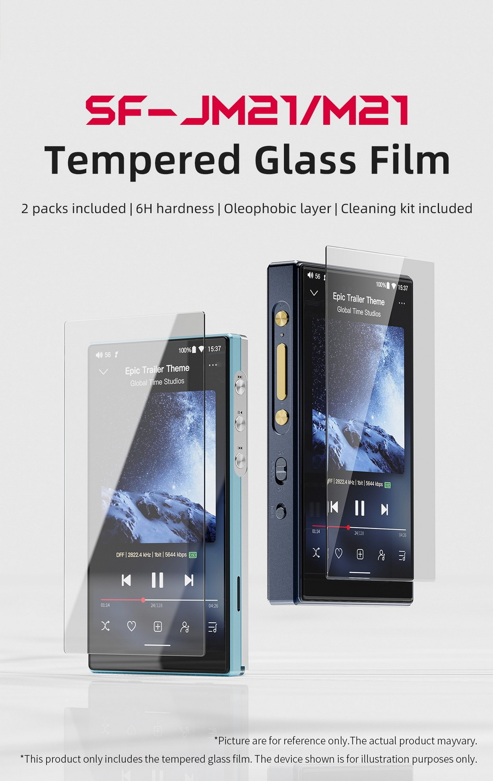 FiiO SF-JM21 ฟิลม์กันรอยพิเศษสำหรับ JM21 ช่วยป้องกันหน้าจอจากรอยขีดข่วน [-ฟิลม์-]