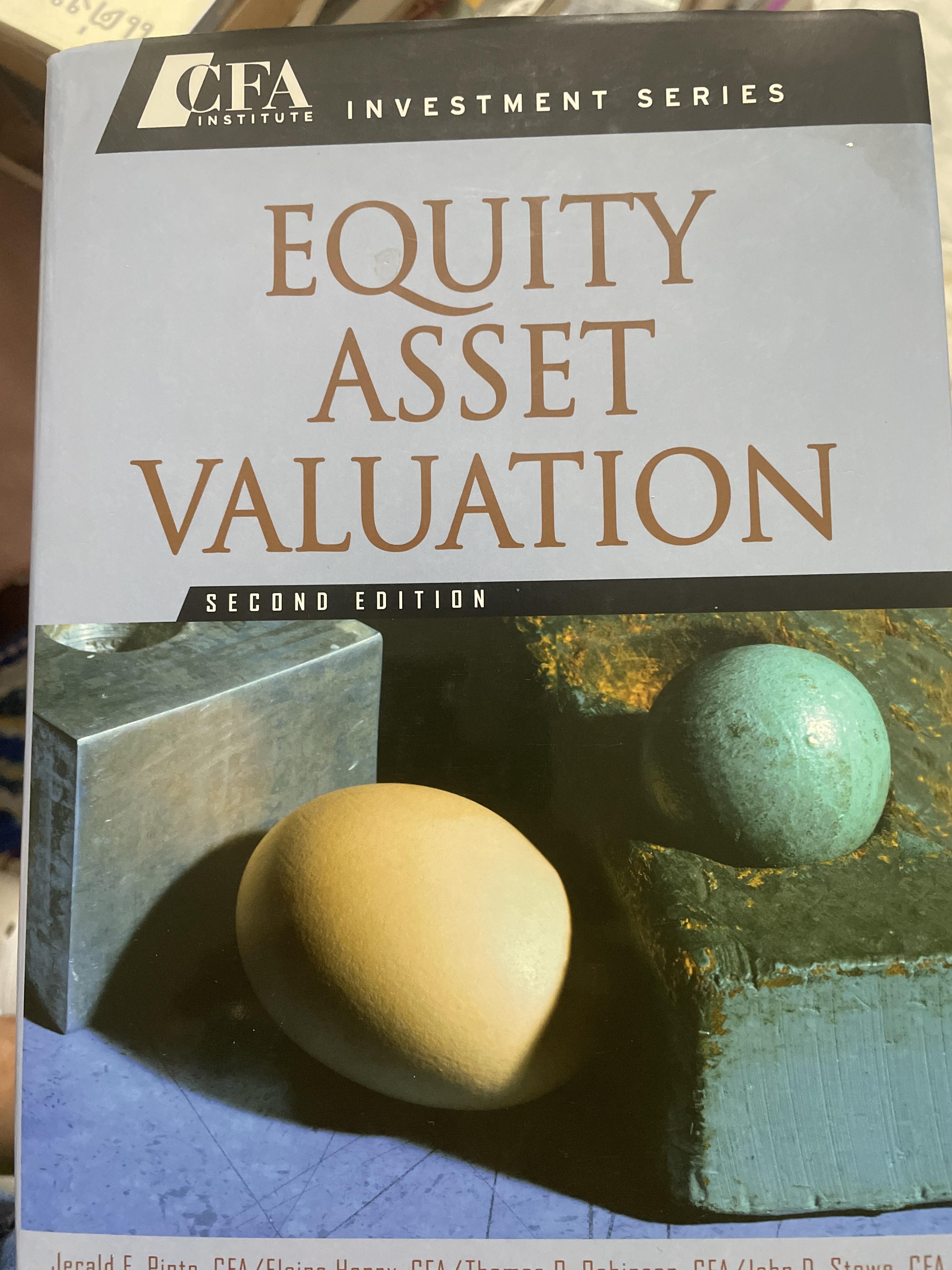 EQUITY ASSET VALUATION. CFA. INSTITUTE. INVESTMENT SERIES 3,800 กรัม