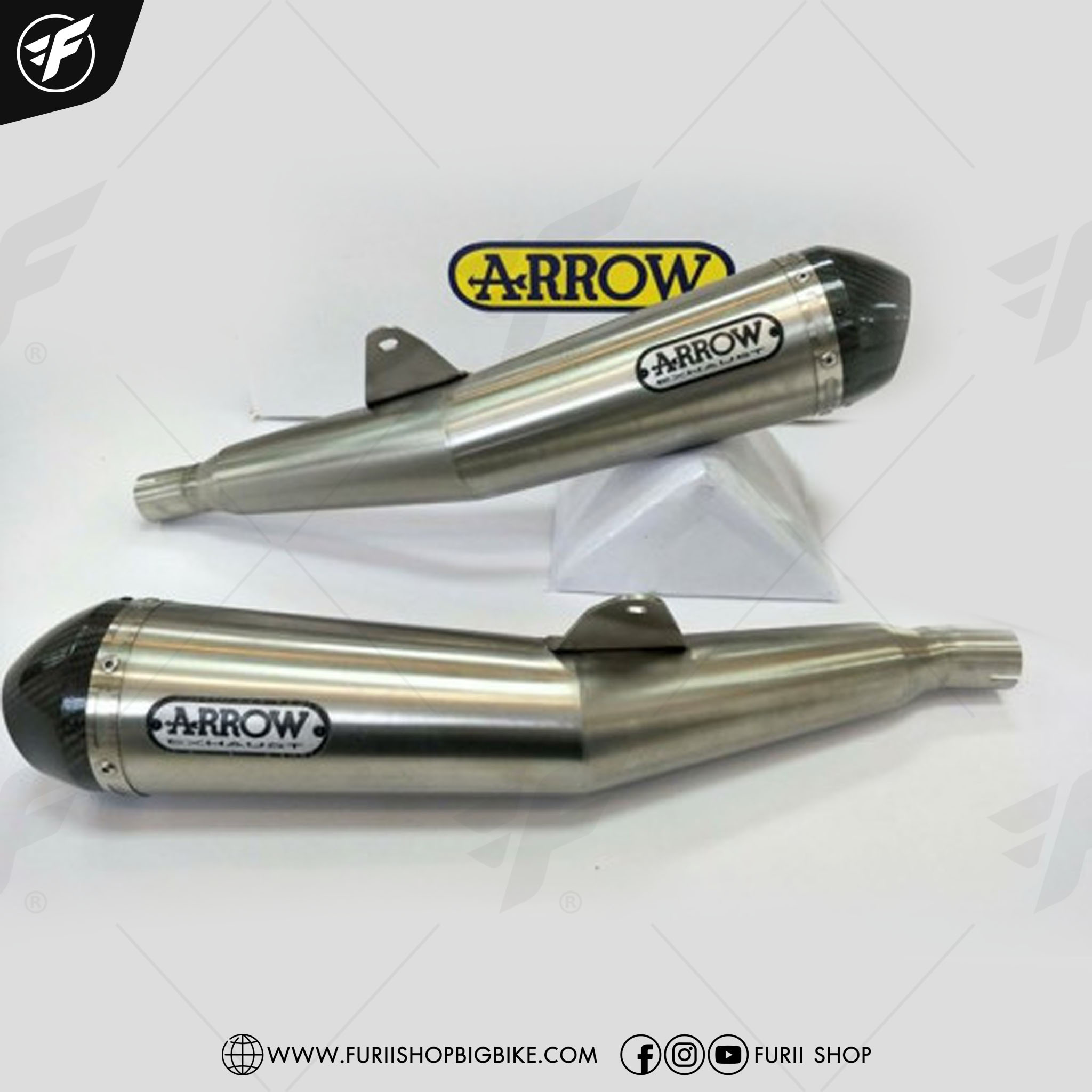 ท่อ ARROW SLIP ON SS COVER CARBON FOR Triumph Speed Twin 1200 2019-2020
