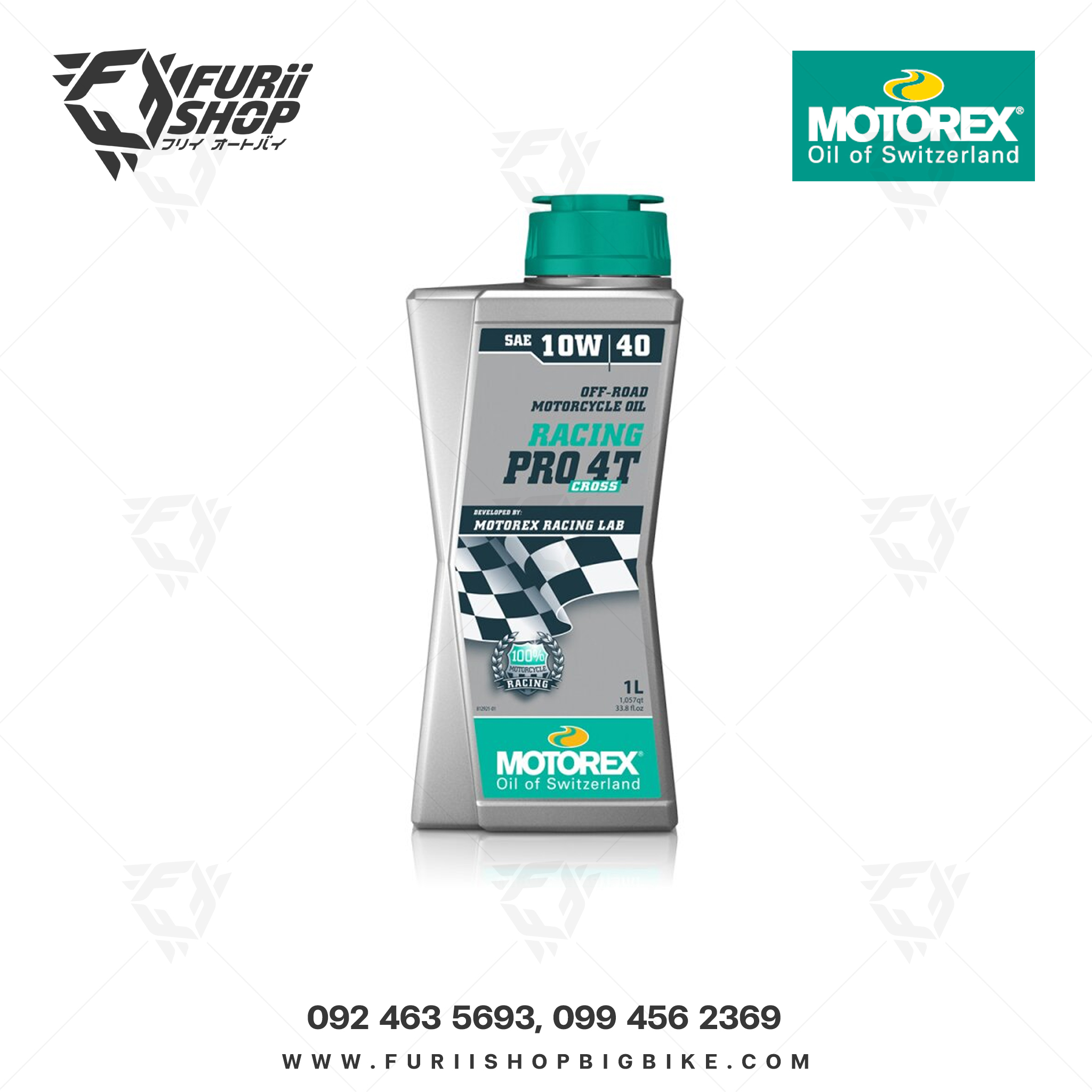 น้ำมันเครื่องมอเตอร์ไซค์ MOTOREX RACING PRO 4T 10W/40 Cross