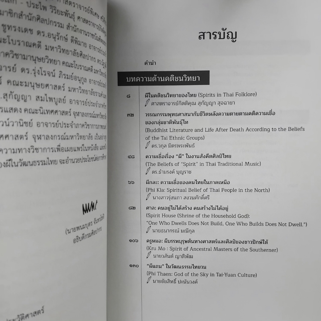 ผีในวัฒนธรรมไทย โดย กรมศิลปากร รวมบทความจากผู้ทรงคุณวุฒิหลากสาขาวิชา มือ1 พิมพ์เพียง 1000 เล่ม
