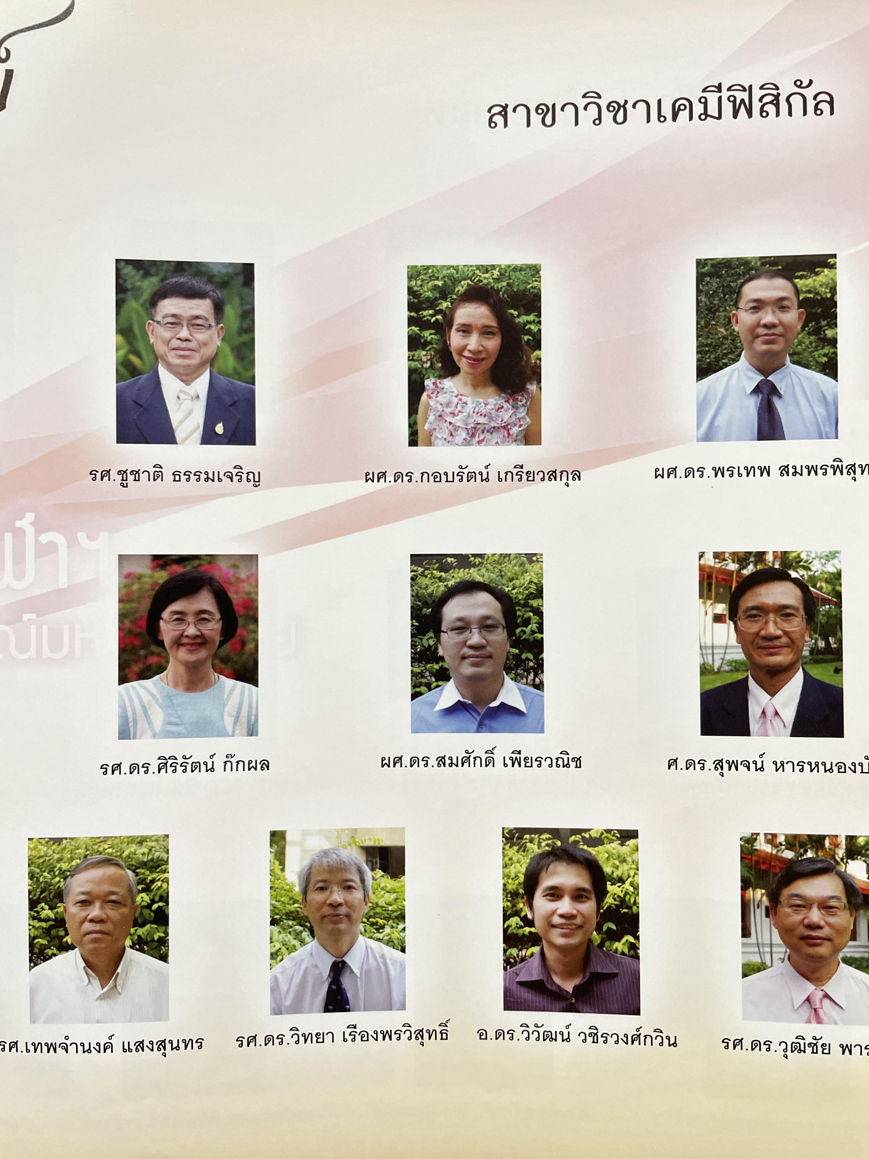 เคมีนุสรณ์ 2552 ทำเนียบรายชื่อ นิสิตเก่าภาควิชาเคมีดั้งแต่รุ่น 1 ถึง รุ่น 73 Department of Chemistry Faculty of Science Chulalongkorn University 0 กก.