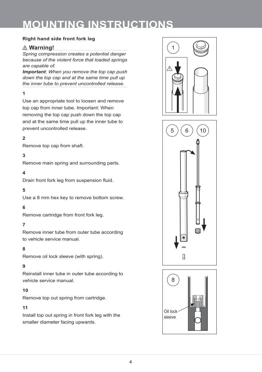 สปริงโช้คหน้า Ohlins FKS218 For Triumph Thruxton 1200 2016-2019