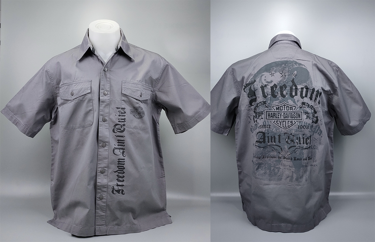 เสื้อ Shirt H-D พิมพ์ลาย โลโก้ อินทรีย์ดำ ไซส์ M,L,XL