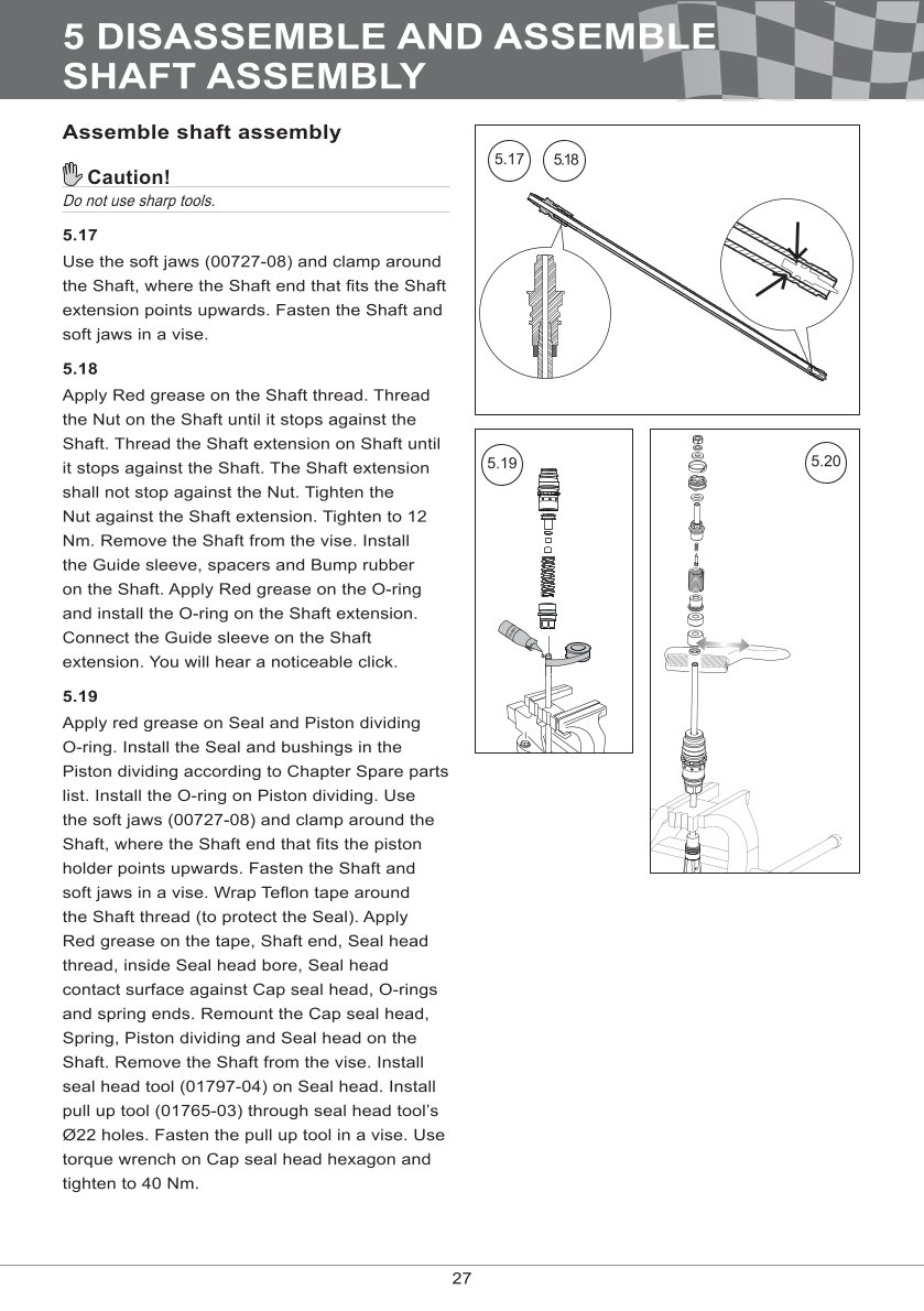 โช้คหน้า OHLINS FGR252 FOR Yamaha YZF R6 2017-2024