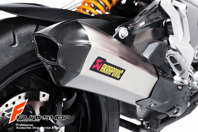 ท่อไอเสียมอเตอร์ไซค์ AKRAPOVIC SLIP ON H2 TITANIUM VERSION FOR DUCATI MULTISTRADA1200