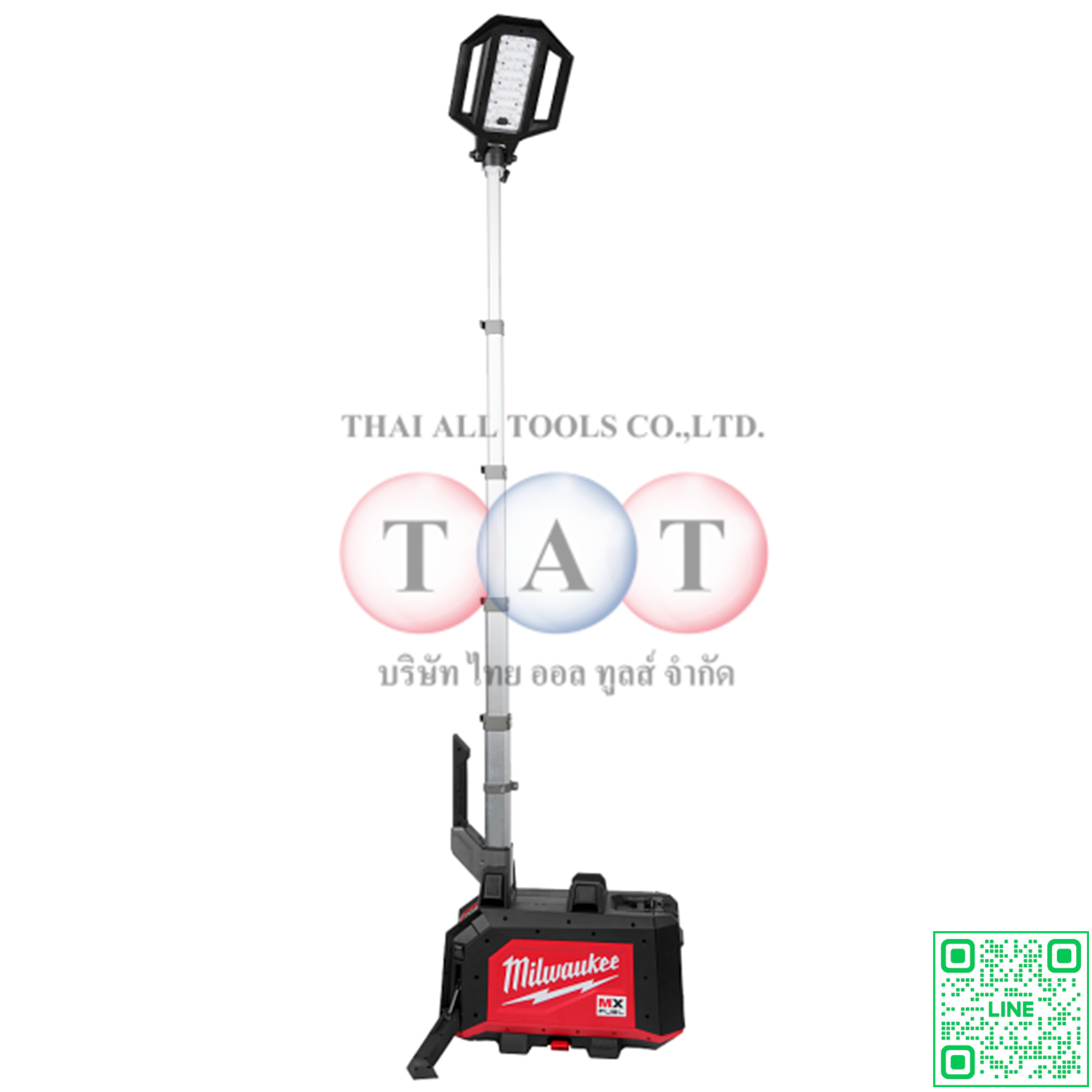 Milwaukee MXF TLIC-0 ไฟทาวเวอร์คอมแพคไร้สาย 15,000 ลูเมน | ทนทาน IP56
