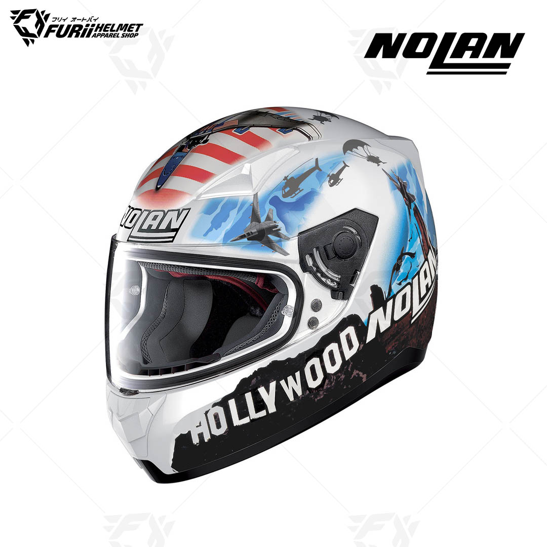 หมวกกันน็อค NOLAN N60-5 GEMINI REPLICA M.MELANDRI USA METAL WHITE37