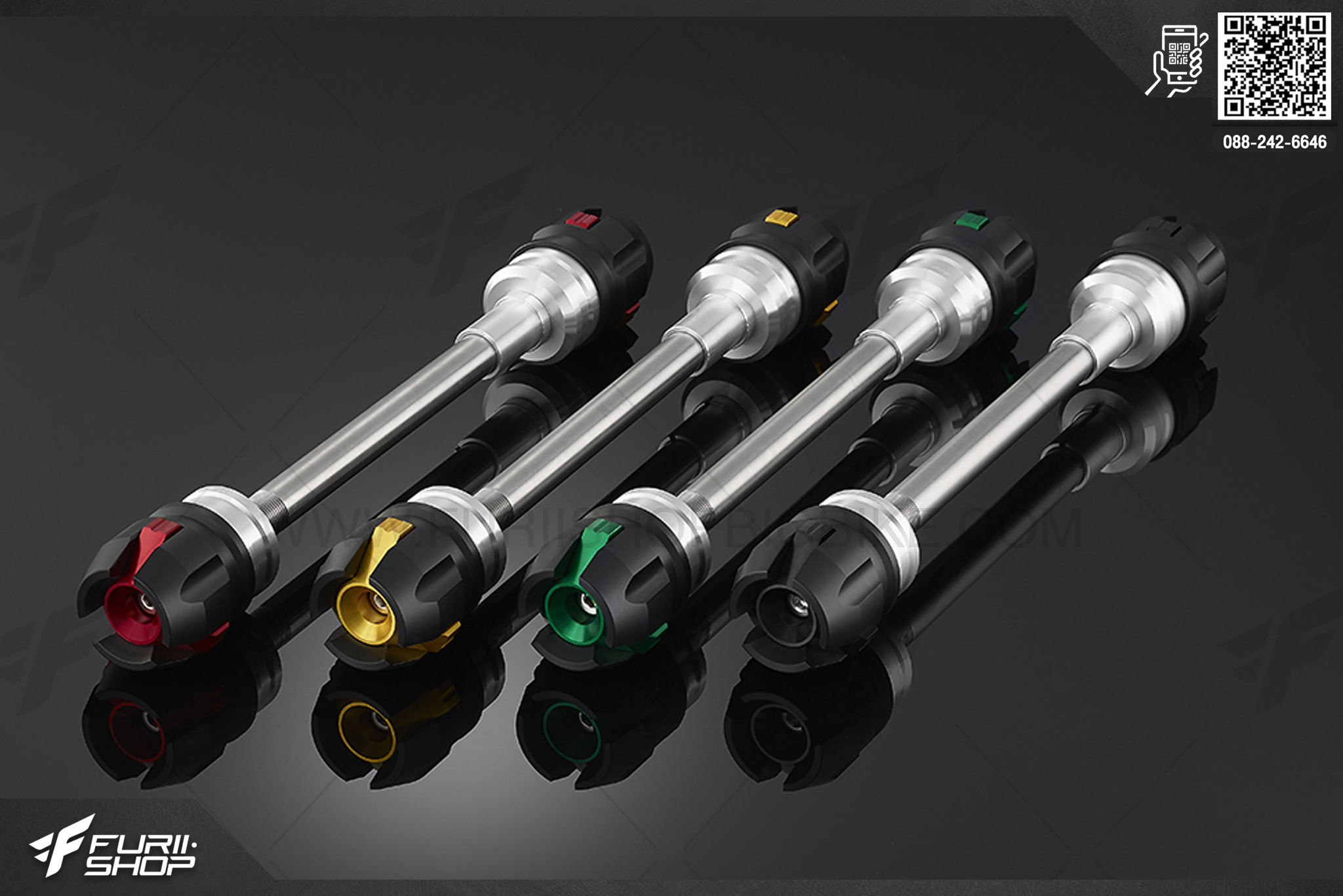 ชุดกันล้มล้อหน้า (Front Wheel Axle Protection) Bikers Kawasaki NINJA 650 ABS (2012-2016)