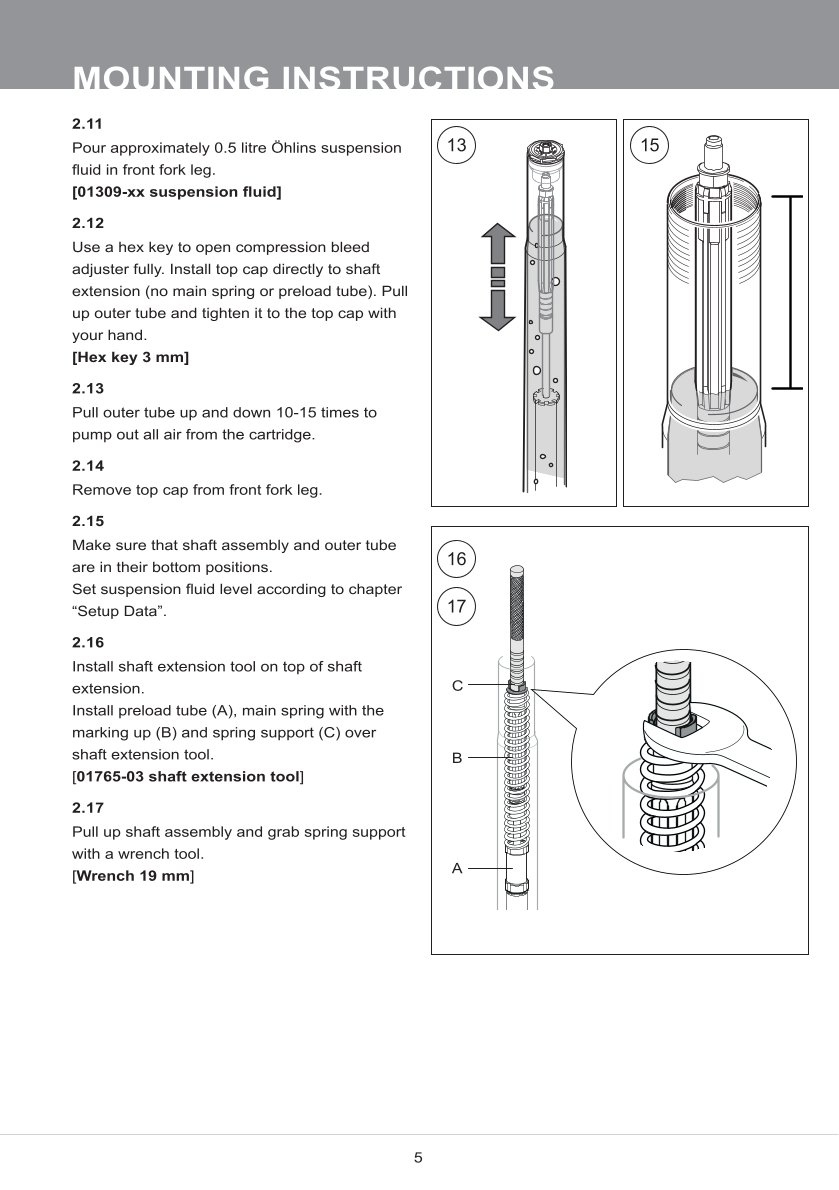 สปริงโช้คหน้า Ohlins FKS508 For Harley-Davidson Softail Low Rider S 2020-2023