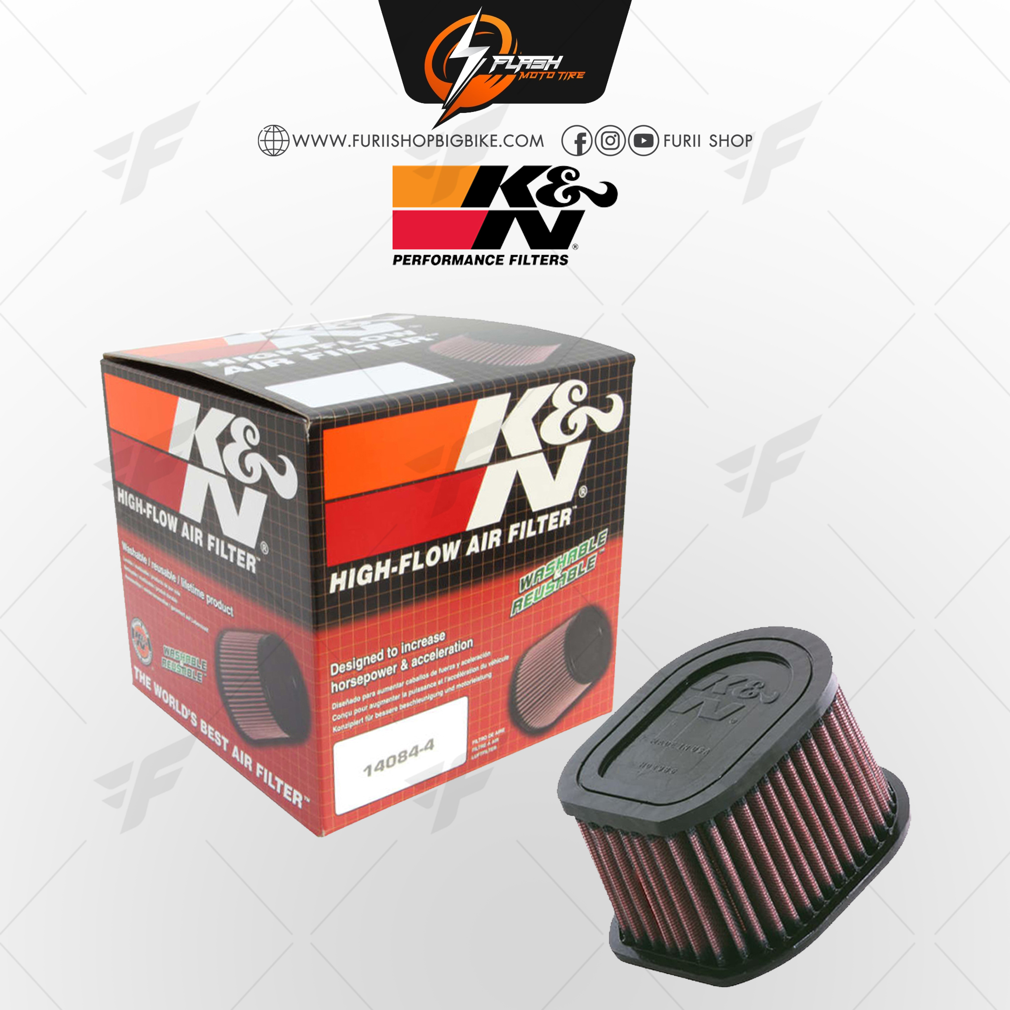 กรองอากาศ K&N สำหรับ KAWASAKI