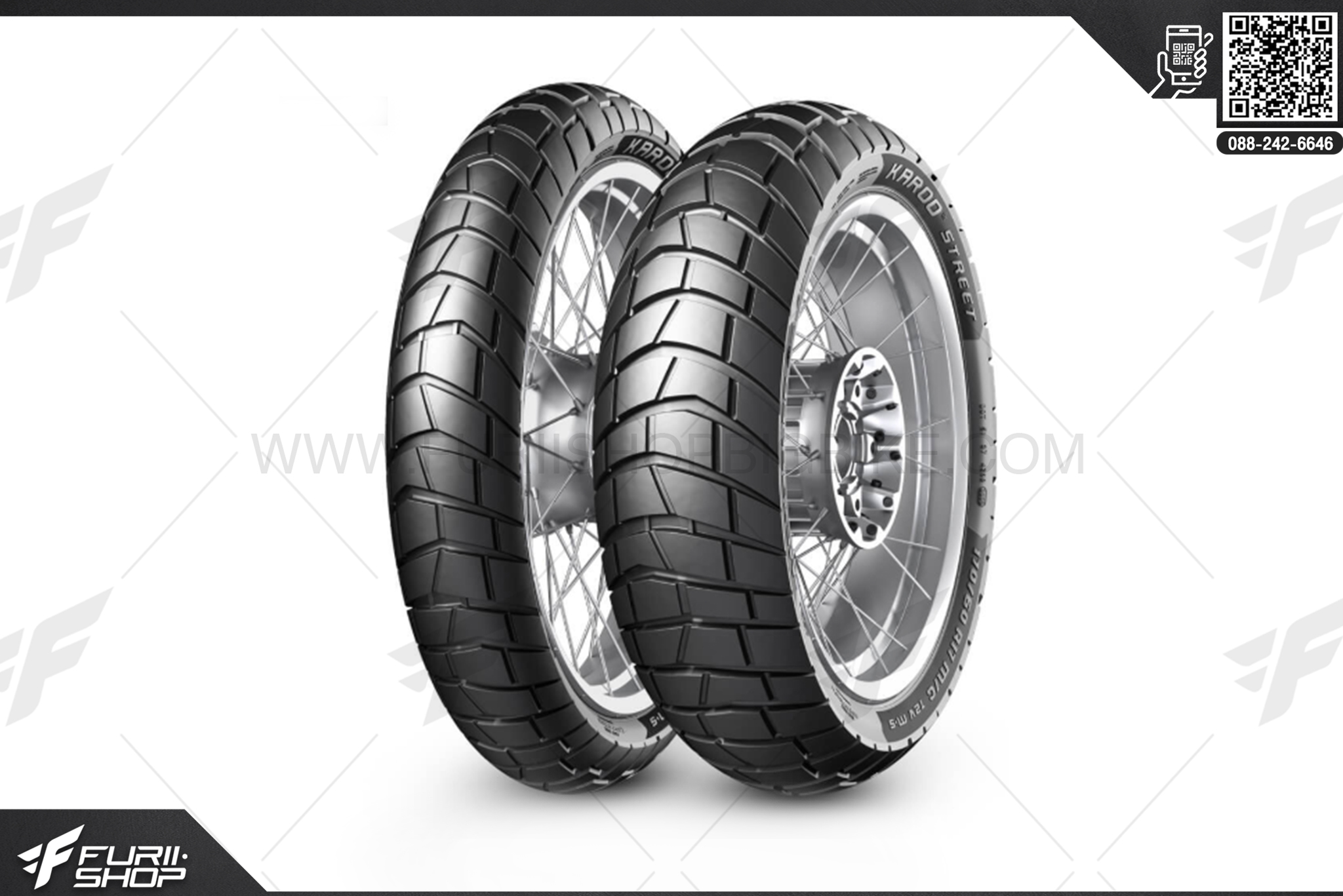 ยางมอเตอร์ไซค์บิ๊กไบค์ METZELER ENDURO ON/OFF : KAROO STREET F 110/80 R 19 M/C 59V M+S TL ยางบิ๊กไบท์ ยางBigbike Mototire