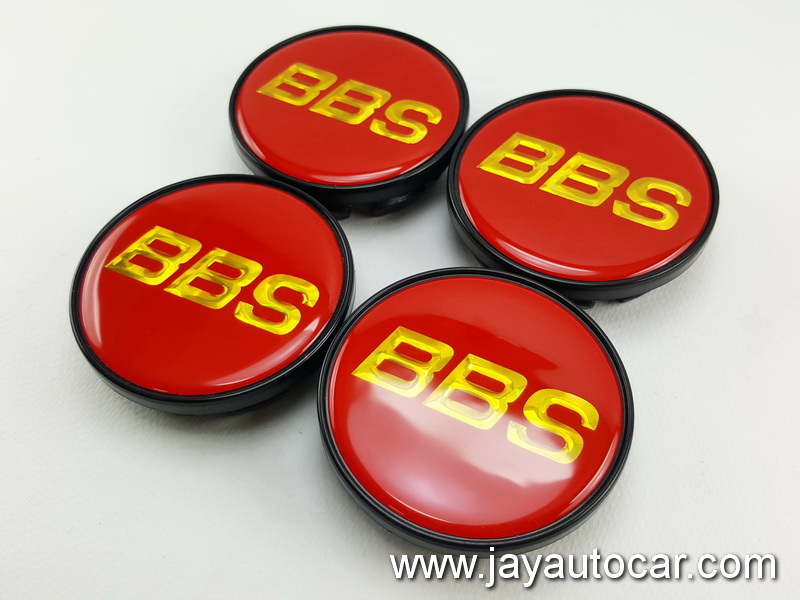 ฝาล้อรถยนต์ BBS สำหรับ ล้อแม็ก สติ๊กเกอร์เรซิ่น BBS แดง ขอบดำ ขนาด 58 มิล 1ชุด 4ชิ้น 58mm.