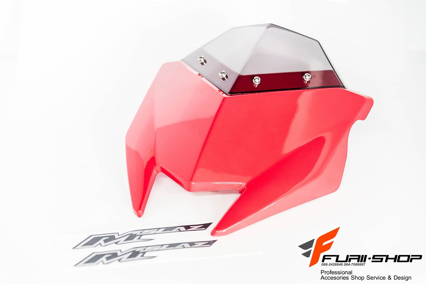 ชิวหน้า ACHI สีแดง FOR YAMAHA M-SlAZ