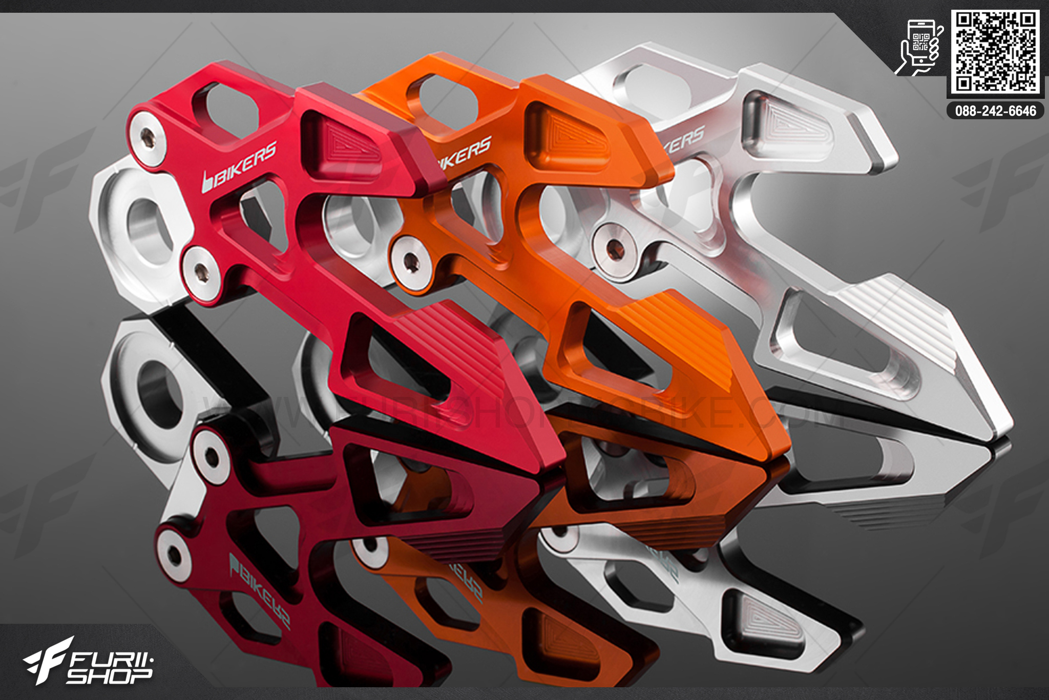 หางปลาพร้อมตัวตั้งโซ่ (Chain Adjusters With Stand hook) Bikers Kawasaki NINJA 650 ABS (2012-2016)