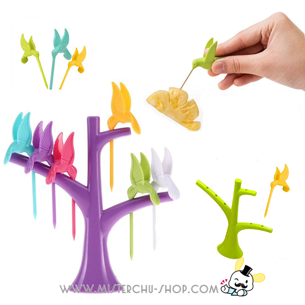 Humming Bird Fruit Fork ชุดไม้จิ้มผลไม้