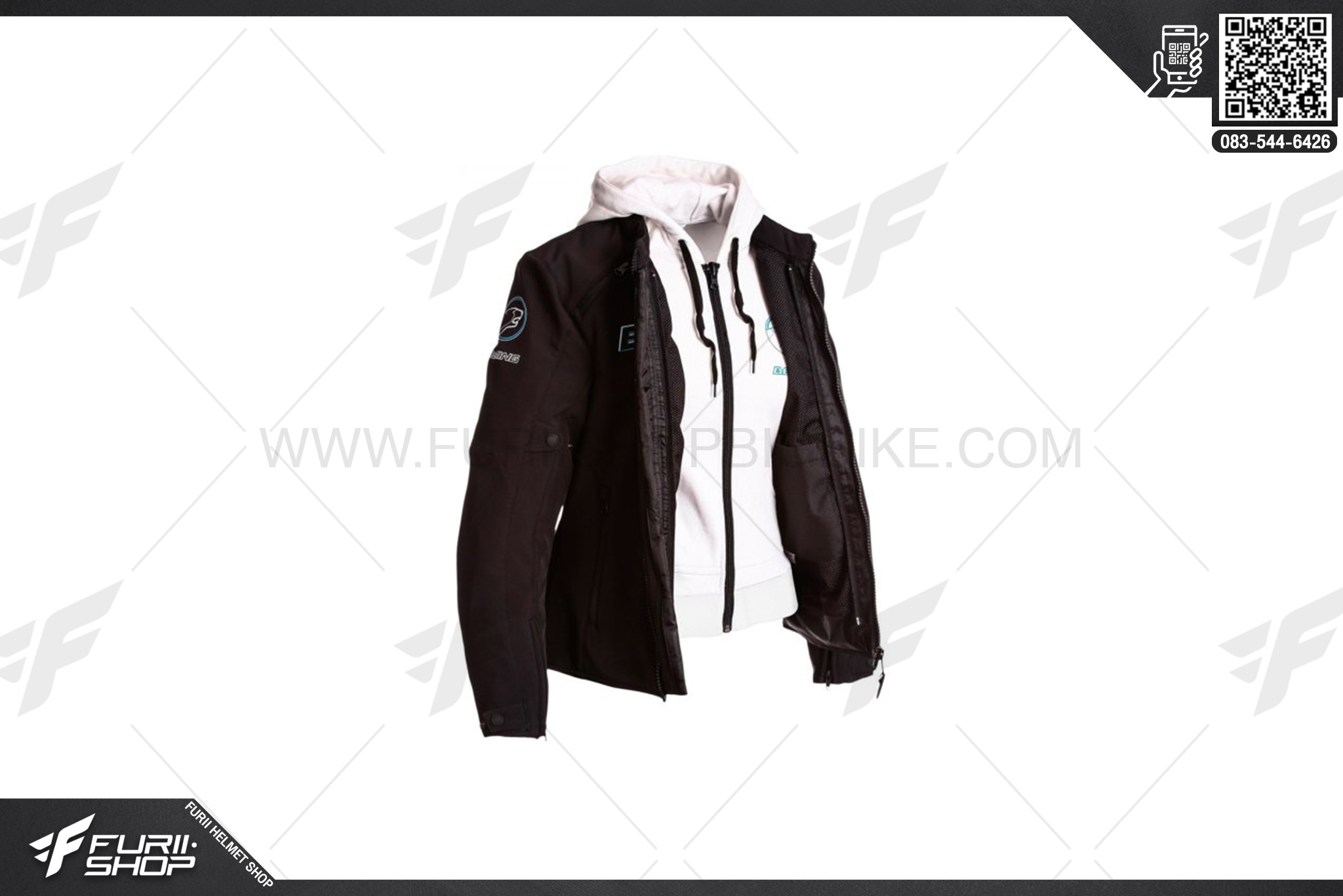 เสื้อแจ็คเก็ต Bering Lady Jaap Black/Turquoise