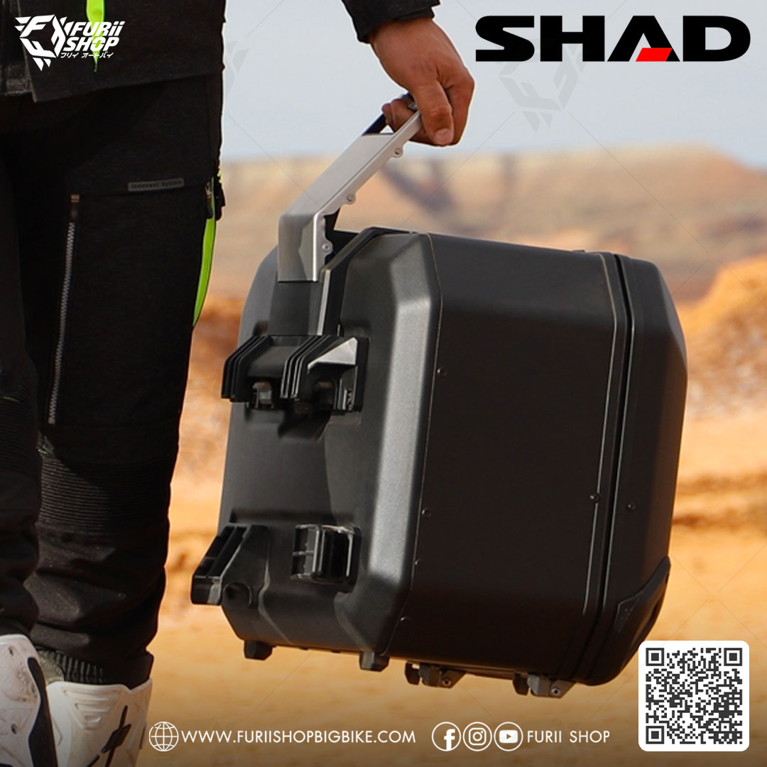 กล่องข้าง SHAD TR36R (ขวา) Black ขนาด 36 ลิตร (ไม่สามารถเก็บหมวกกันน็อคได้) มีตาข่าย และ ชุดกุญแจกล่อง 3 ใบ