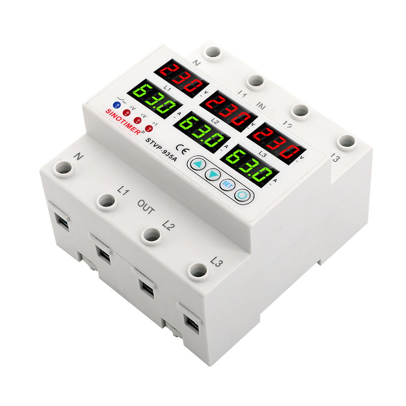 SINOTIMER SVP-935A 3 Phase AC 220V (60A / 80A)การวัดเบรกเกอร์ จับเวลาแบบเรียลไทม์พร้อมอุณหภูมิปัจจุบัน