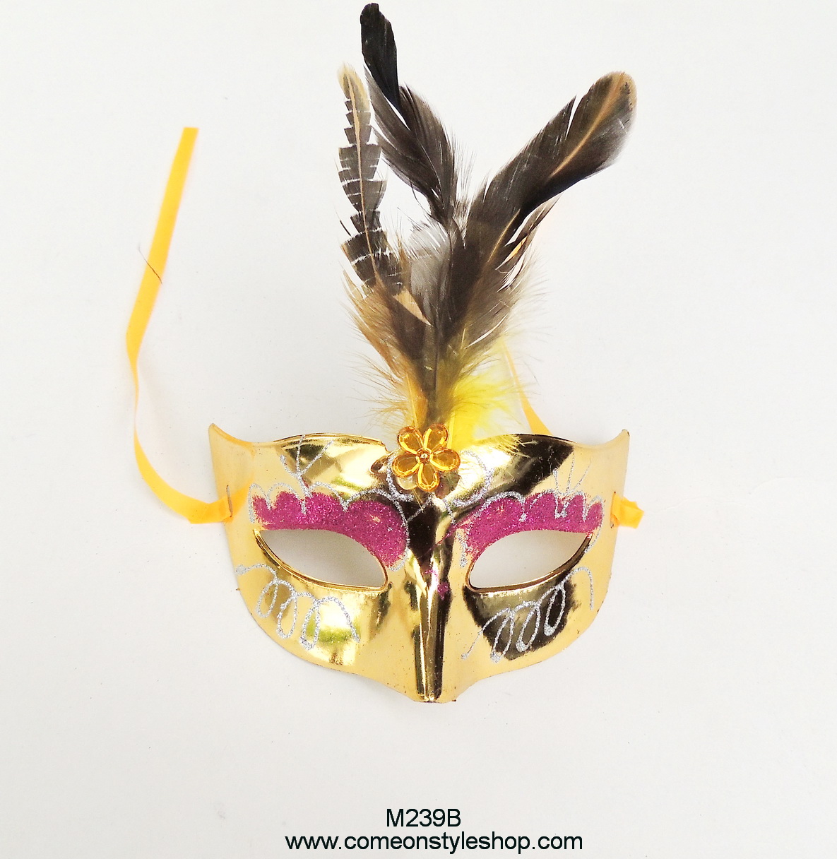 หน้ากากสไตล์คานิวัล carnival ประดับขนนก หน้ากากออกงาน ปาร์ตี้ การแสดงแฟนซี Carnival style classic Venice