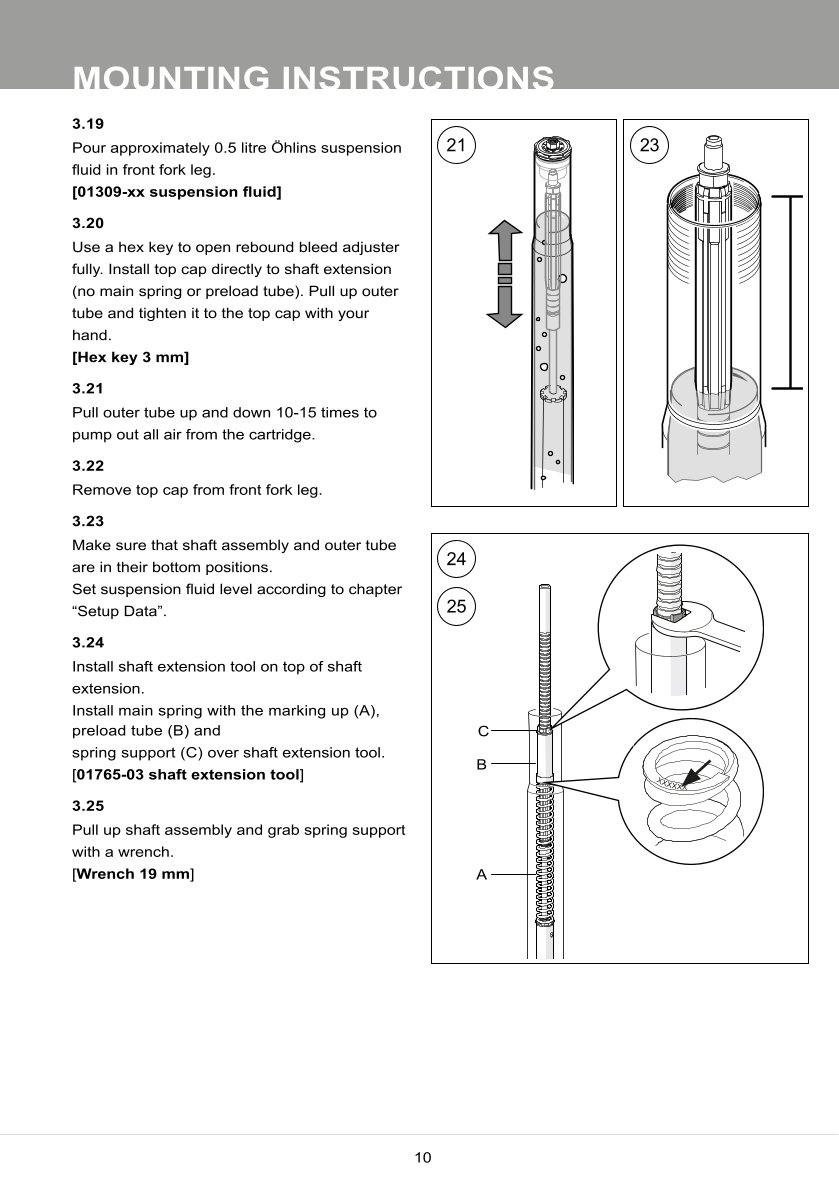 สปริงโช้คหน้า Ohlins FKS502 For Kawasaki Z900 Performance 2017-2023