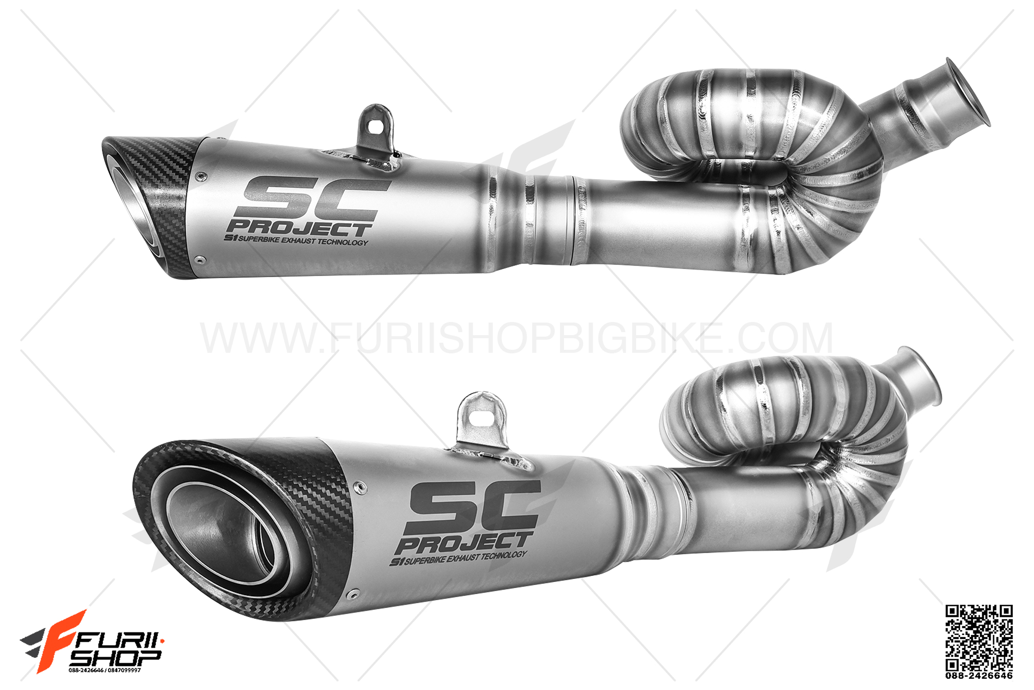ท่อมอเตอร์ไซค์ SC PROJECT S1 FOR TRIUMPH STREET TRIPLE 765 ท่อแต่ง ท่อสูตร ท่อบิ๊กไบค์ ท่อBigbike ท่อไอเสีย