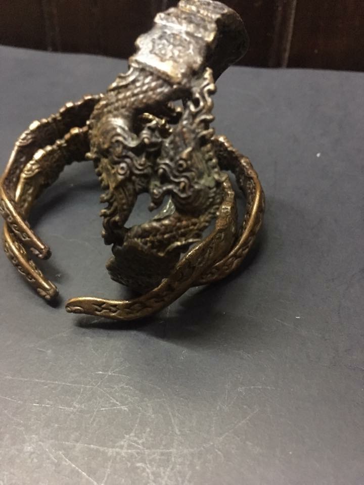 กำไลพญานาค งานทองเหลือง